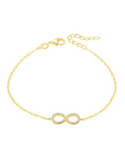 Beneto Bracciale in argento placcato oro con cristalli AGB483/20-ORO donna