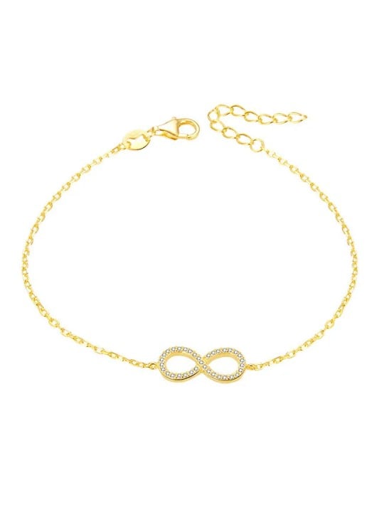Beneto Bracciale in argento placcato oro con cristalli AGB483/20-ORO donna