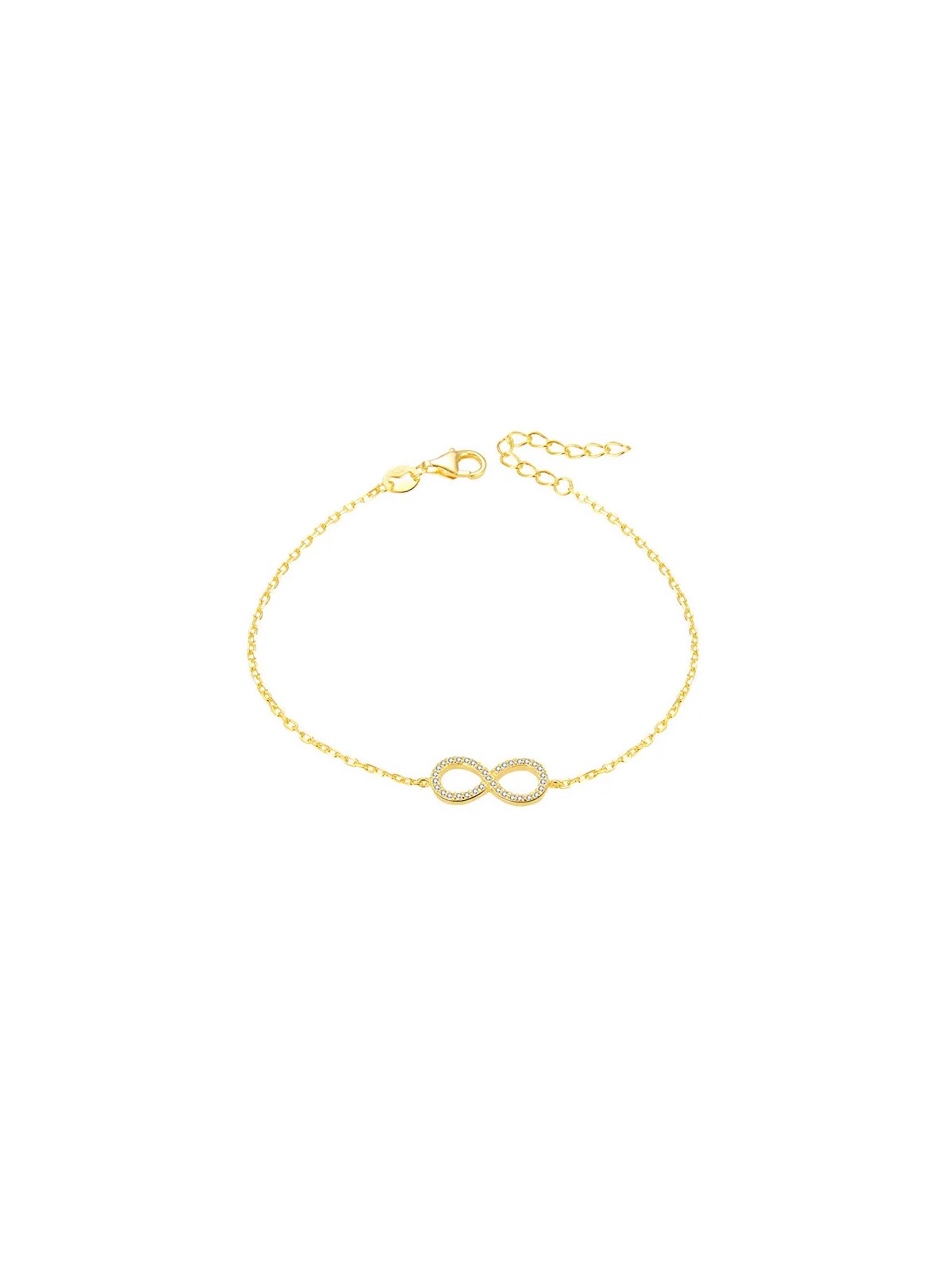 Beneto Bracciale in argento placcato oro con cristalli AGB483/20-ORO donna