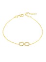Beneto Bracciale in argento placcato oro con cristalli AGB483/20-ORO donna