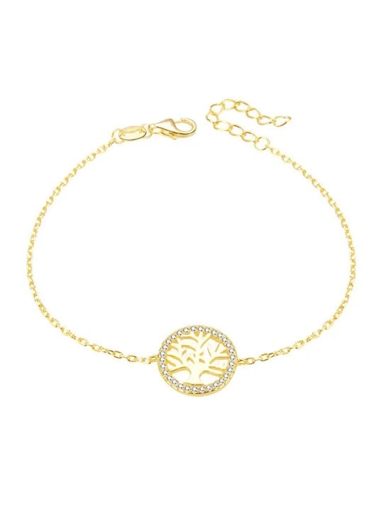 Beneto Bracciale in argento placcato oro con albero della vita AGB485/20-GOLD donna