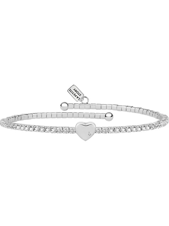 La Petite Story Bracciale glitterato a forma di cuore LPS05AQC01 donna