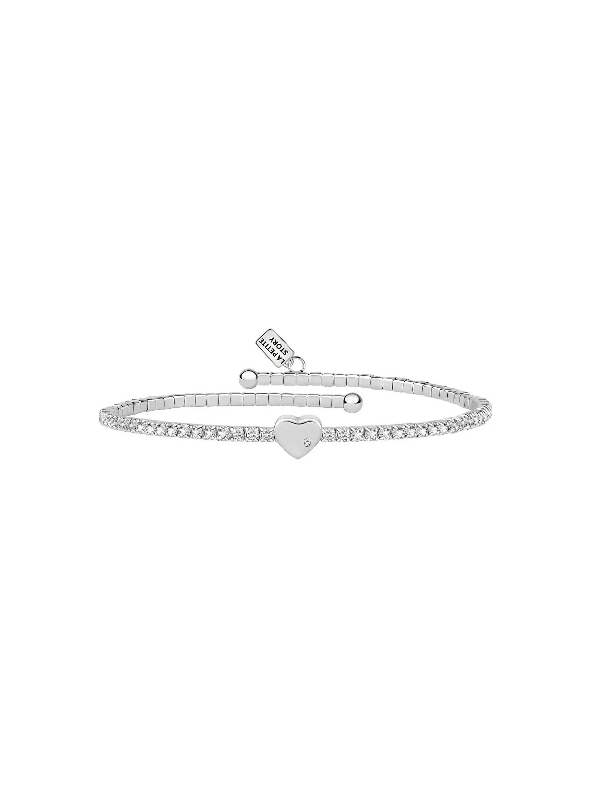 La Petite Story Bracciale glitterato a forma di cuore LPS05AQC01 donna