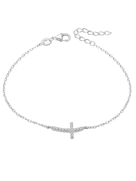 Beneto Bracciale in argento con croce AGB484/20 donna