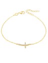Beneto Bracciale in argento placcato oro con croce AGB484/20-ORO donna
