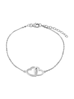 Silvego Catena a mano in argento pregiato con cuori SMJB060RN3ZT donna