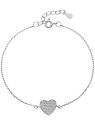 Evolution Group Bracciale in argento con cuore innamorato e zirconi 13007.1 donna