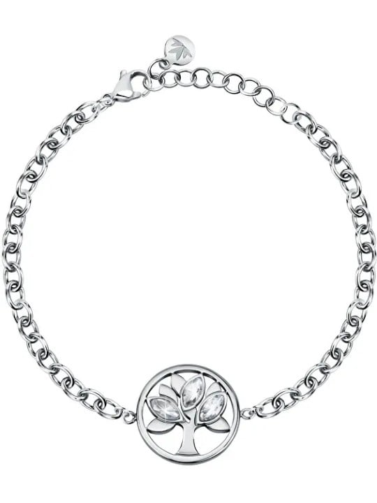Morellato Bracciale in acciaio senza tempo con cristalli Albero della Vita Vita SATD20 donna