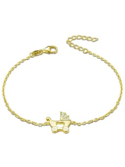 Beneto Bracciale in argento placcato oro Stroller AGB578/21-GOLD donna