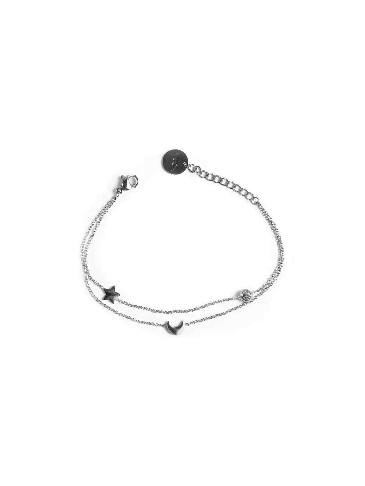 Vuch Bracciale in acciaio alla moda Infinity Silver da donna