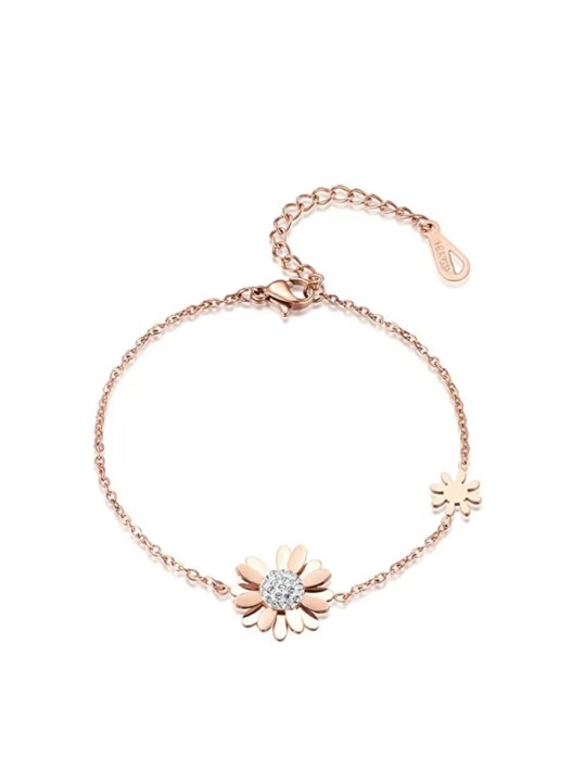 Troli Bracciale in bronzo con fiori VSB006R-PET donna