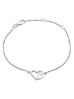Silvego Delicata catena da mano in argento con cuori ZTJ3J72001 donna