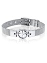 Silvego Bracciale in acciaio con quadrifoglio KMM111134 donna