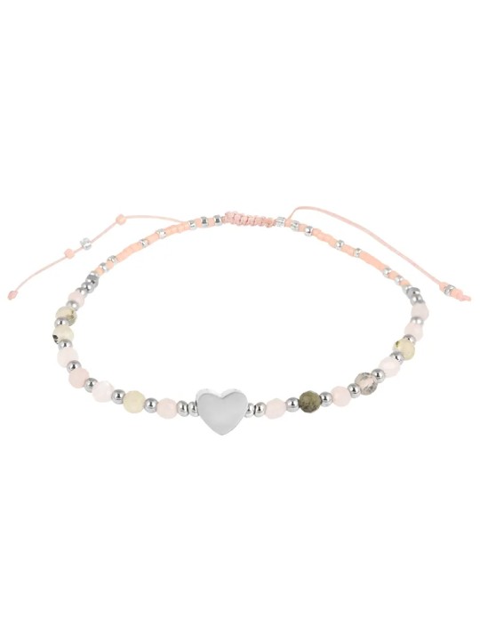 Troli Bracciale con perline sottili e cuore VBD392-B donna