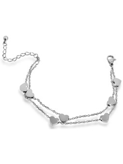 Troli Bracciale a forma di cuore in acciaio donna