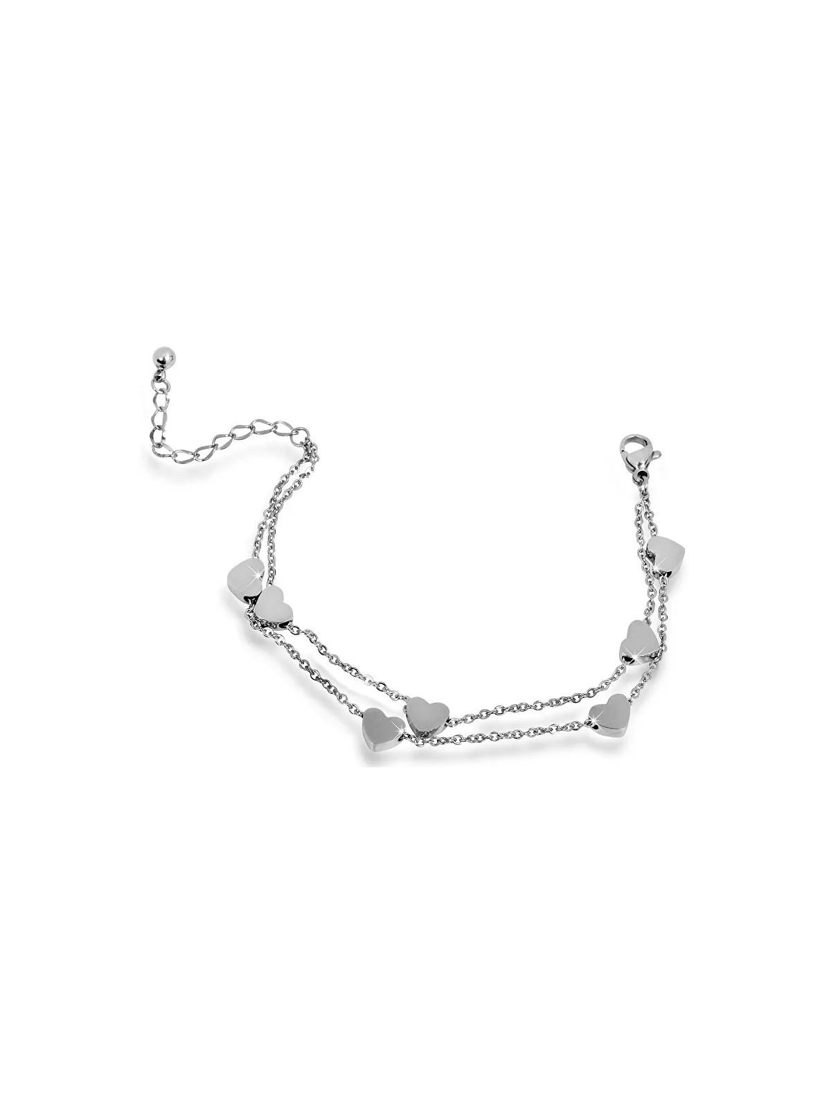 Troli Bracciale a forma di cuore in acciaio donna