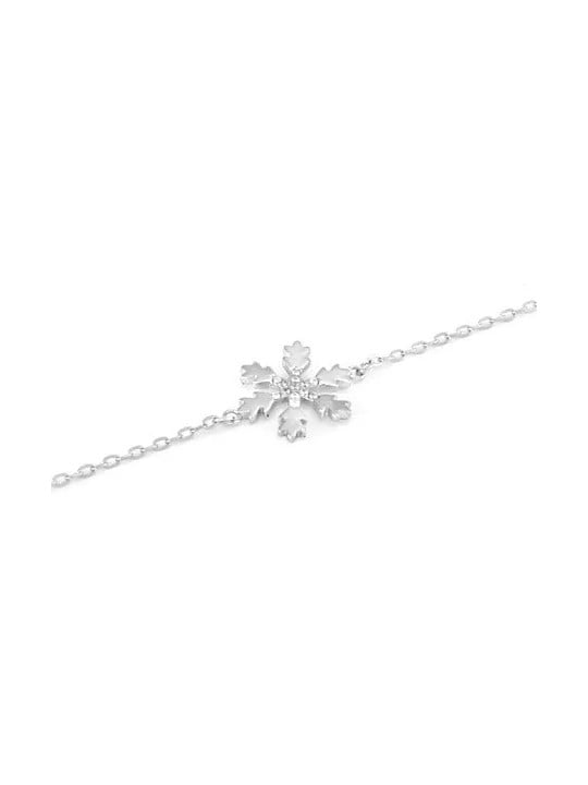 Beneto Elegante bracciale in argento Fiocco di neve AGB638/21 donna