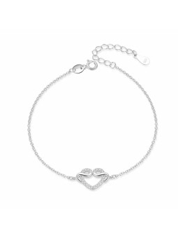 MOISS Bracciale in argento delicato con cuore B0000496 donna