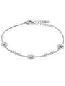 Troli Delicato bracciale in acciaio con fiori da donna