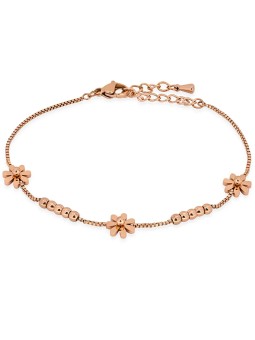 Bracciale Troli Delicato in bronzo con fiori donna