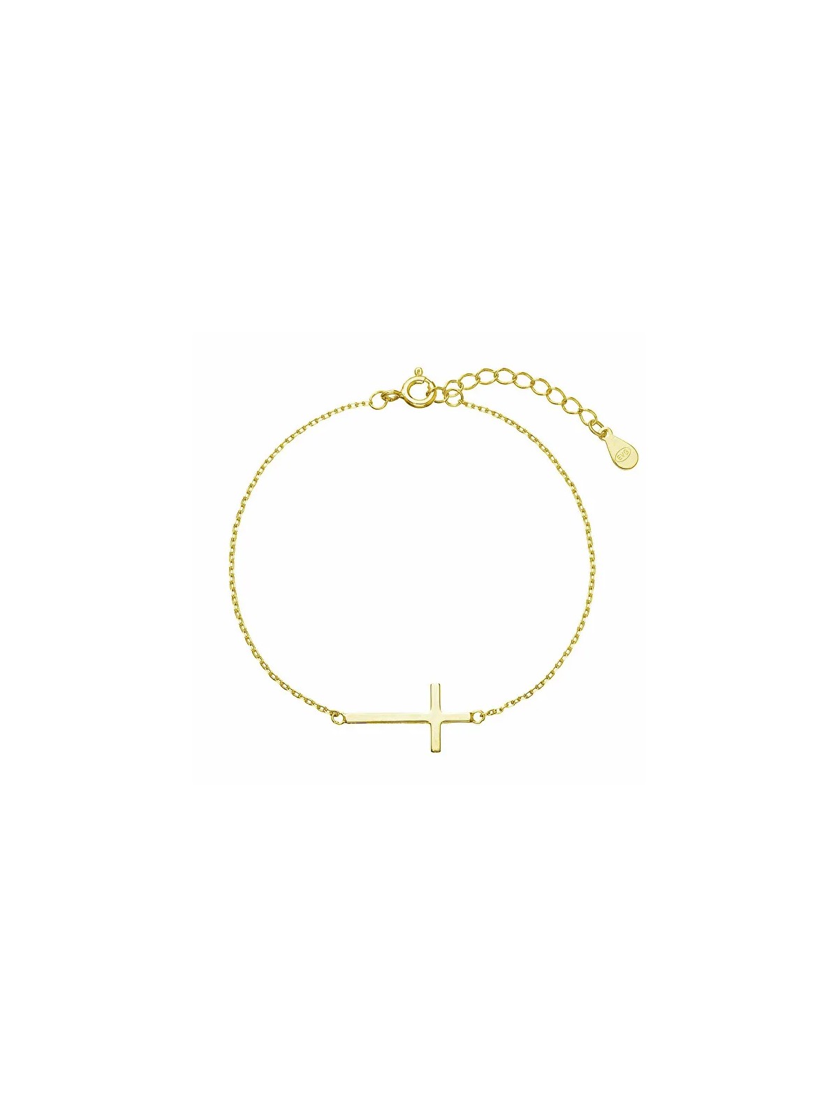 Evolution Group Bracciale placcato oro con croce 63008 donna