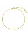Evolution Group Bracciale placcato oro con croce 63008 donna