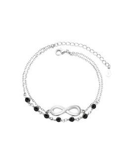 Beneto Bracciale in argento a forma di duo coordinato Infinity AGB751/21 Donna