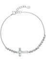 Evolution Group Bracciale in argento delicato con zirconi Croce 13016.1 donna