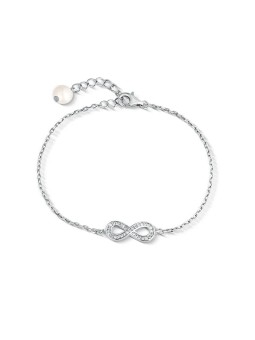 JwL Luxury Pearls Bracciale infinito in argento sterling con perla autentica JL0848 donna