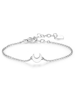 S'Agapõ Bracciale in acciaio con mezzaluna Click SCK16 donna