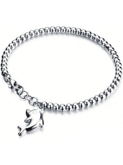 Troli Bracciale in acciaio Delfino donna