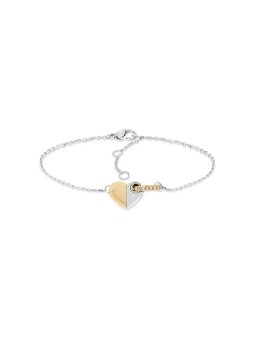 Tommy Hilfiger Bracciale moda in acciaio con cuore bicolore 2780880 donna