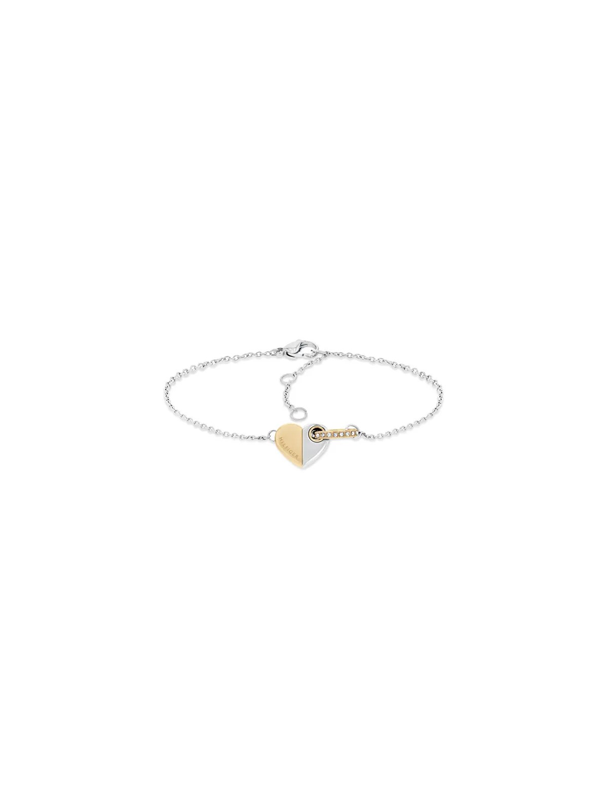 Tommy Hilfiger Bracciale moda in acciaio con cuore bicolore 2780880 donna