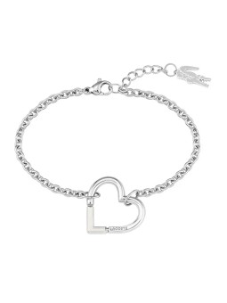 Lacoste Bracciale romantico in acciaio Heart Ines 2040326 donna