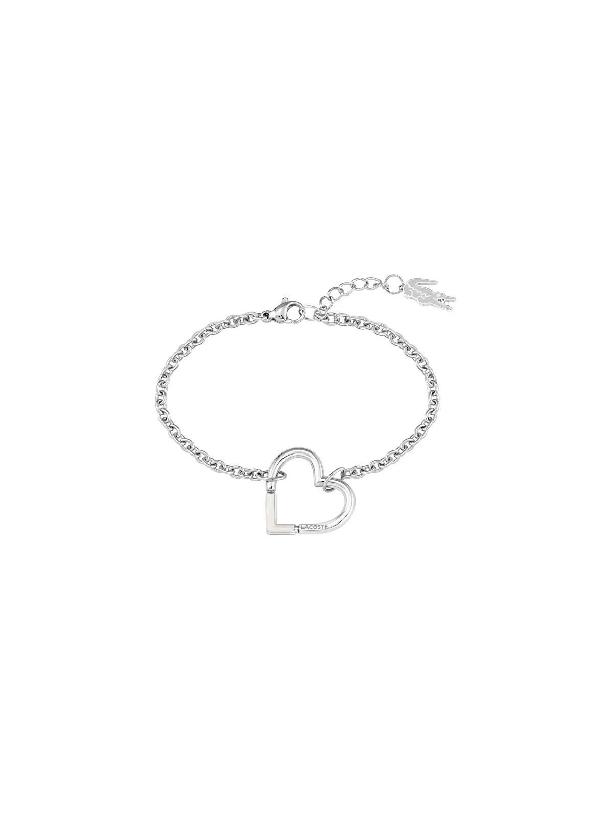Lacoste Bracciale romantico in acciaio Heart Ines 2040326 donna