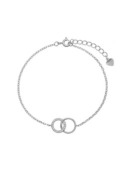 AGAIN Gioielli Bracciale in argento con anelli collegati AJNR0003 donna