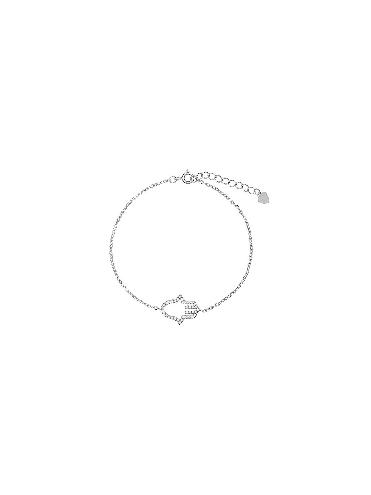 AGAIN Gioielli Bracciale Hamsa in argento popolare - Mano di Fatima AJNR0014 donna