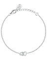 La Petite Story Bracciale in argento Doppio cuore con zirconi Argento LPS05AWV01 donna