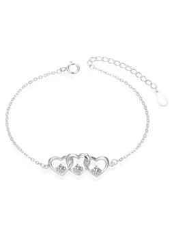 Agato Delicato bracciale in argento con cuori AGB761/21 donna