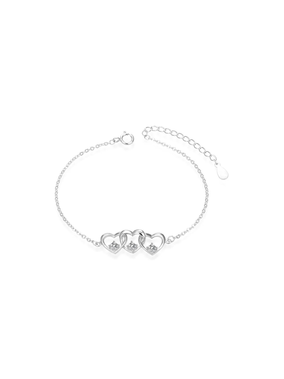 Agato Delicato bracciale in argento con cuori AGB761/21 donna