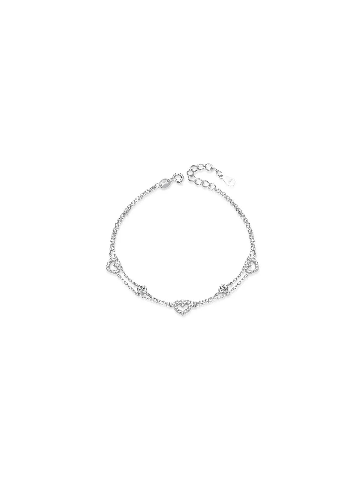 Agato Bracciale doppio in argento con zirconi AGB771/21 donna