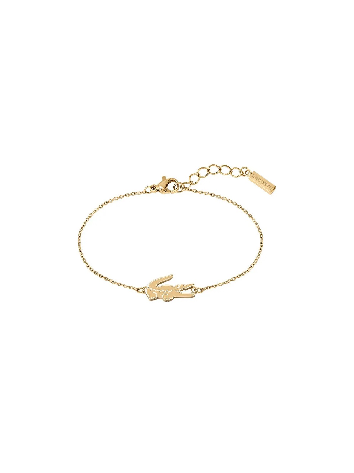 Lacoste Bracciale placcato oro da donna coccodrillo 2040048 donna
