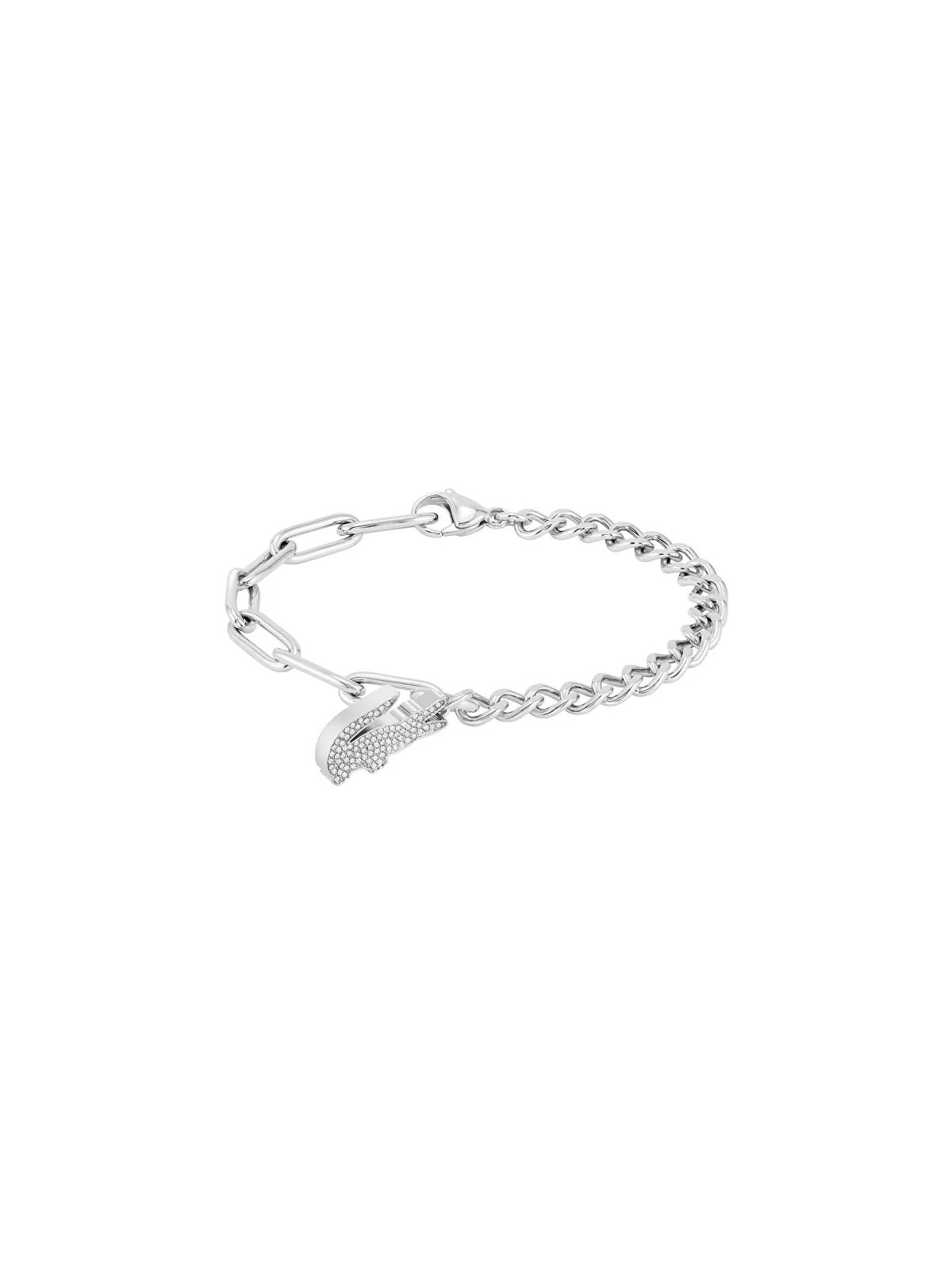 Lacoste Bracciale da donna in acciaio con cristalli di coccodrillo 2040146 donna