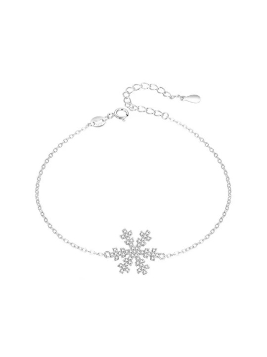 Agato Bracciale in argento scintillante con fiocco di neve AGT-B002W donna