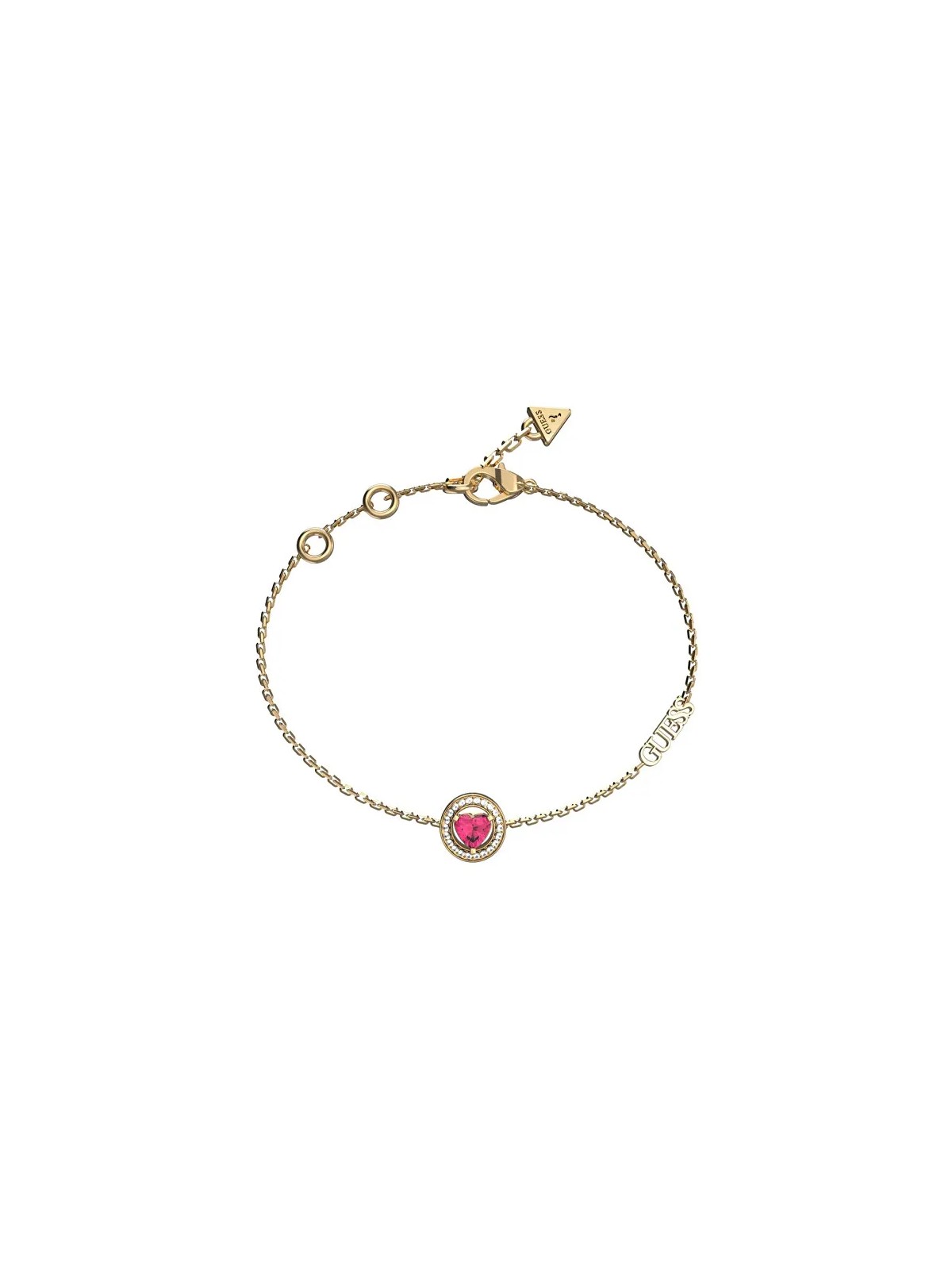 Guess Delicato bracciale placcato oro con zirconi M`ama Non M`ama JUBB04668JWYGFC - Lunghezza: 21 cm donna