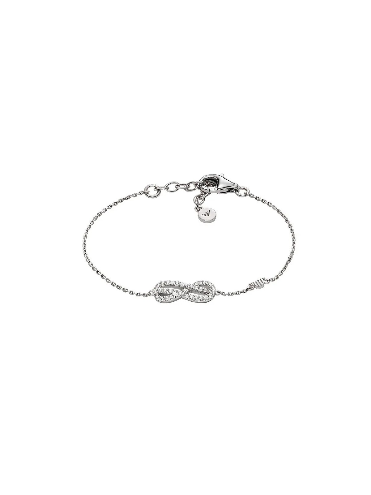 Emporio Armani Bracciale Infinity in argento con zirconi cubici EG3598040 donna