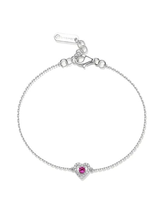 Brosway Bracciale in argento Cuore con zirconi Passion Ruby Fancy FPR129 donna
