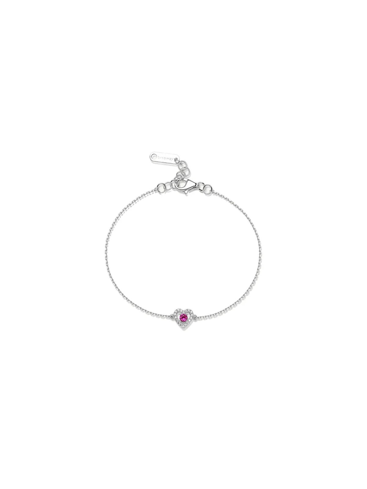 Brosway Bracciale in argento Cuore con zirconi Passion Ruby Fancy FPR129 donna