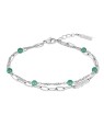 Lacoste Bracciale da donna in acciaio con perline verdi Deva 2040457 donna