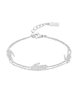 Lacoste Bracciale doppio in acciaio da donna 2040471 donna